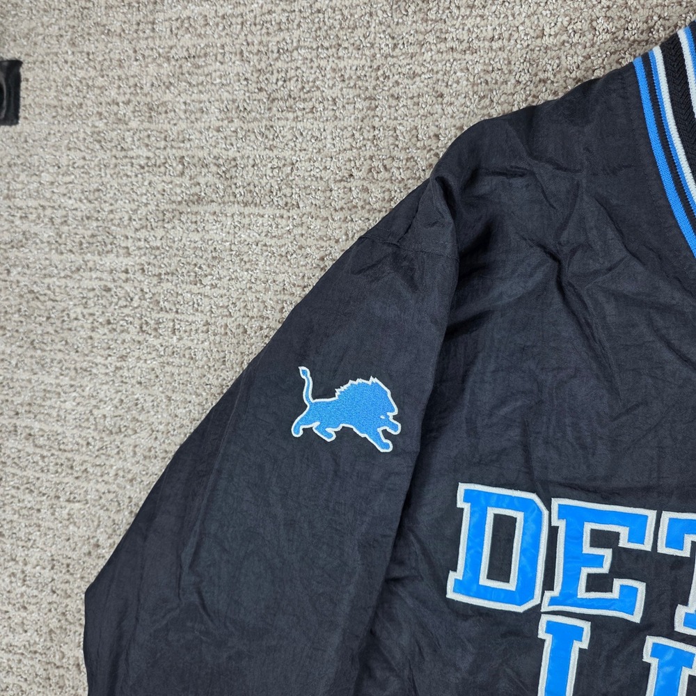 Vintage Champion Pro Line Detroit Lions NFL Windbreaker Pullover Jacket Mens M - Picture 2 of 9
